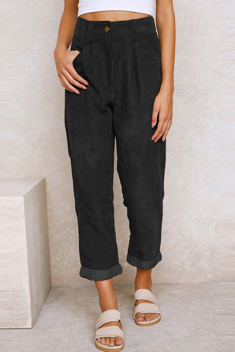 Just Relax High Waist Corduroy Pants