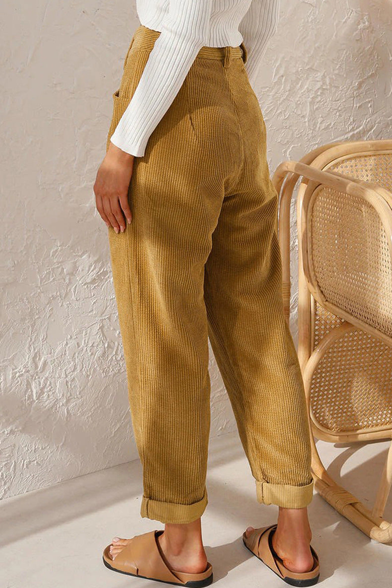 Just Relax High Waist Corduroy Pants