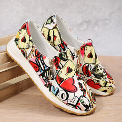 Graffiti Zipper Tendon Sole Fats Sneakers