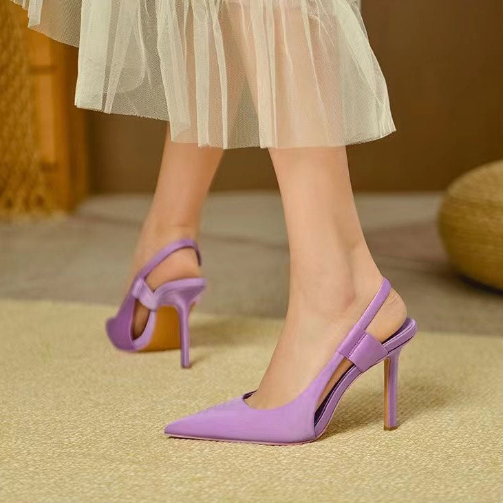 Pointed Toe French Stiletto Mules