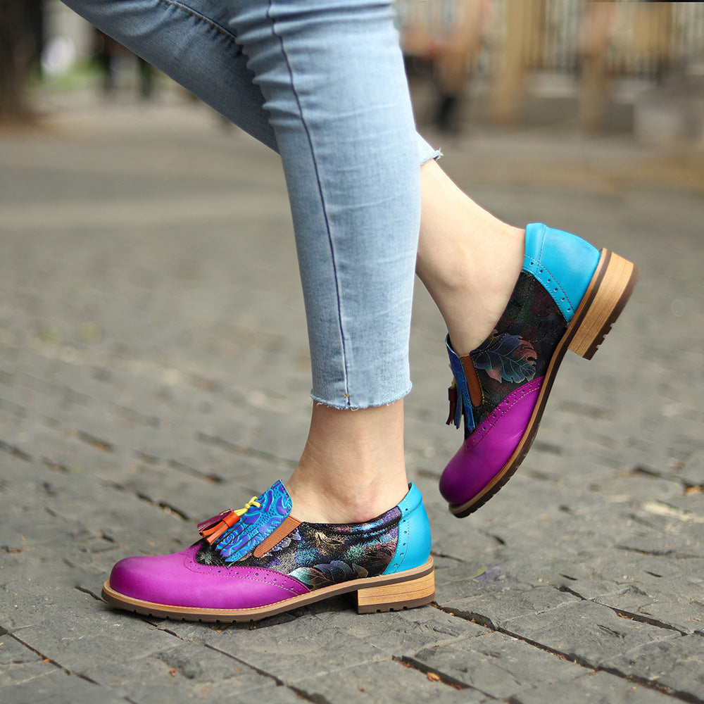 Wonderland Brogue Tassels Leather Shoes