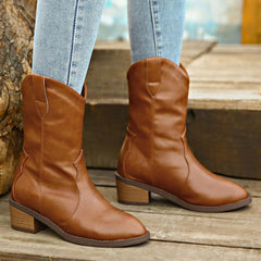 Chunky heel Cavalier Martin short boots