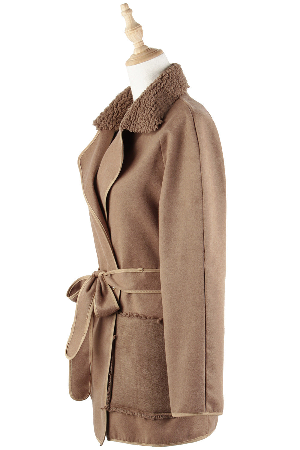 All For You Brown Long Woolen Coat