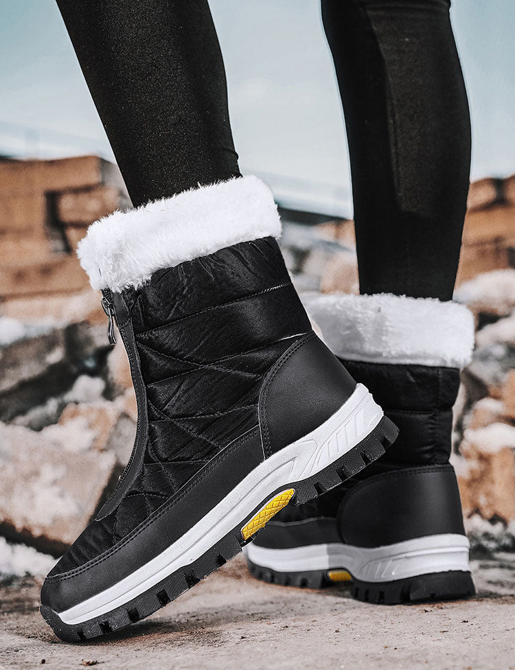 Waterproof Fabric Fleece Snow Boots