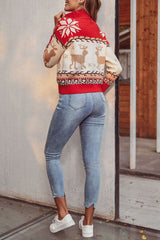 Turtleneck Christmas Graphic Knit Sweater