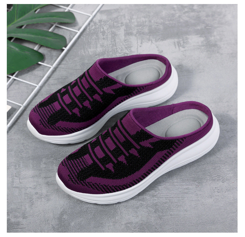 Lightweight Mesh Round Toe Knit Slippers