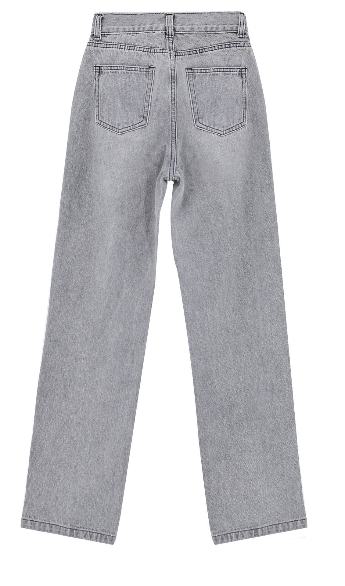 Distressed Ankle Slits Micro Flare Jeans