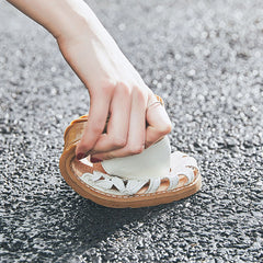 Retro Round Toe Sewing Buckle Sandals