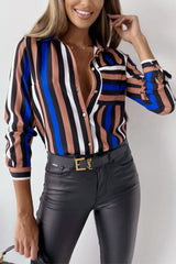 Paisley Striped Long Sleeve Button-Down Shirt