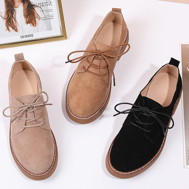 Classic British lace-up Flat Leather Shoes