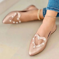 Love Story Pearls Flat Mules