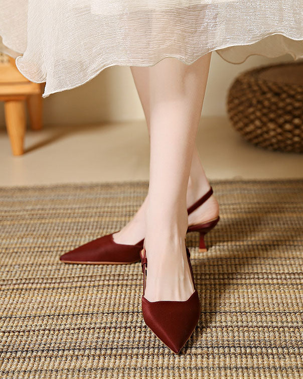 Pointed toe stilettos cone heels sandals