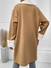 Gabardina de lana con forro polar y solapa