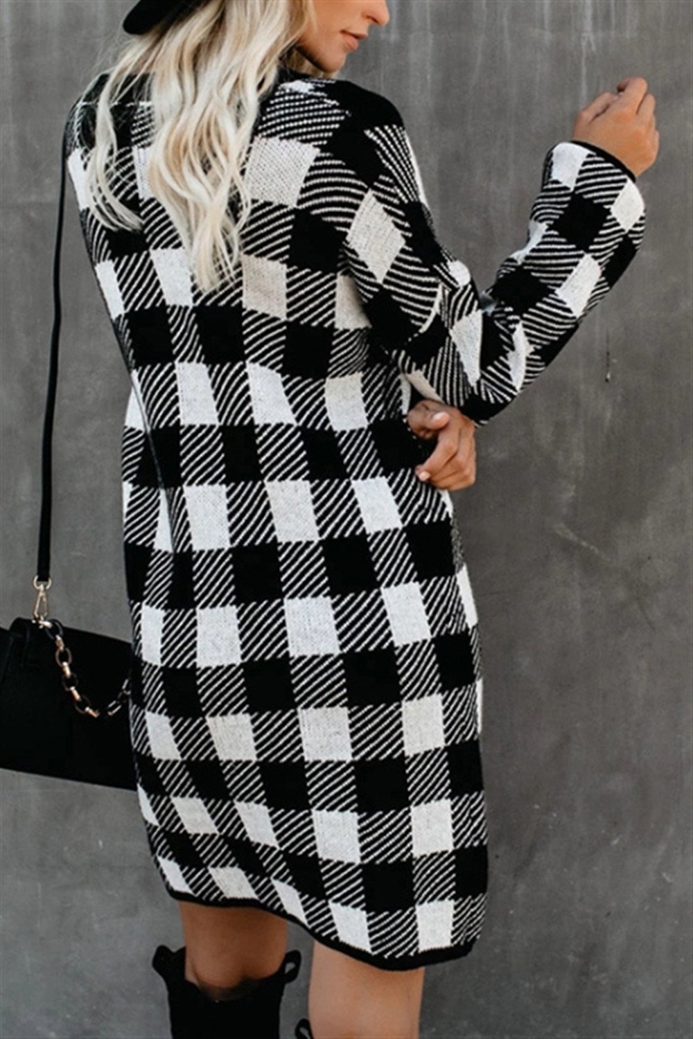 Autumn Plaid Long Sleeve Dress