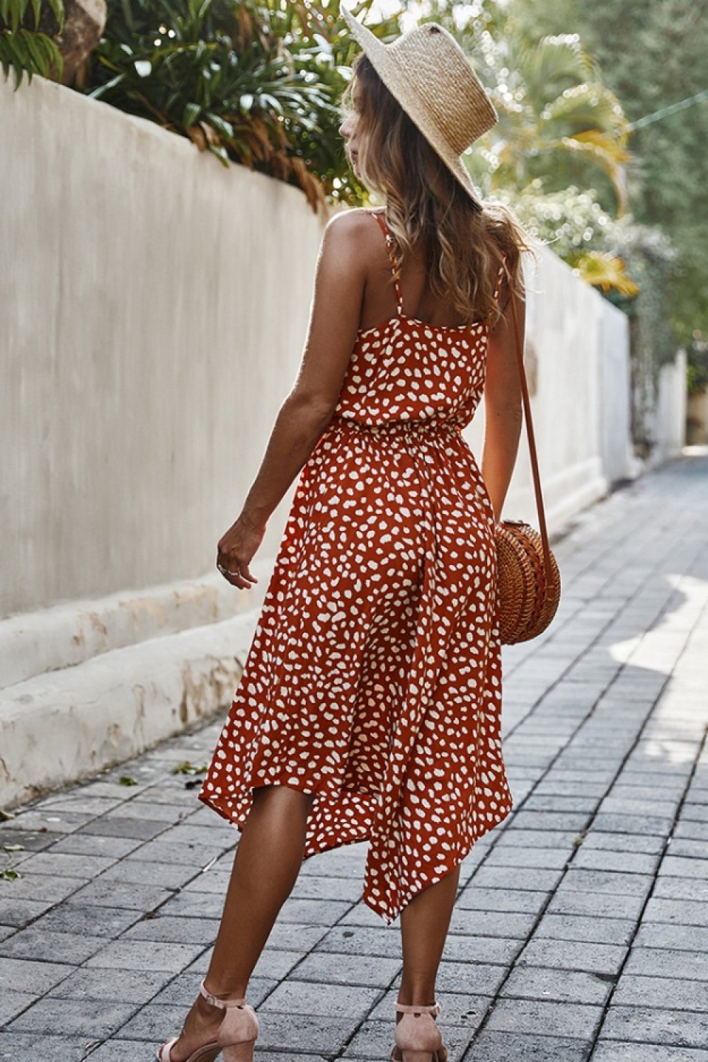 Basic Polka Dot Camisole Dress