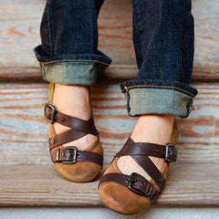 Buckle Strap Casual Flats Loafers