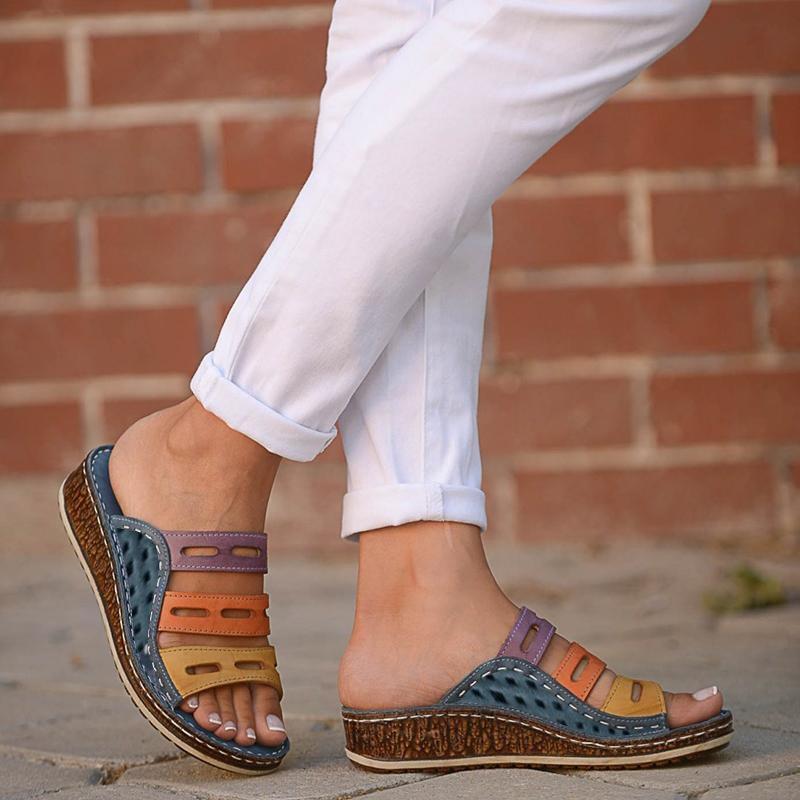 Casual Summer Color Comfy Wedge Sandals