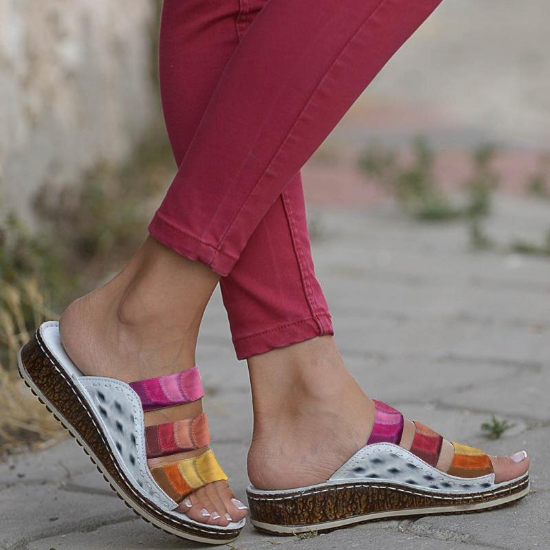 Casual Summer Color Comfy Wedge Sandals