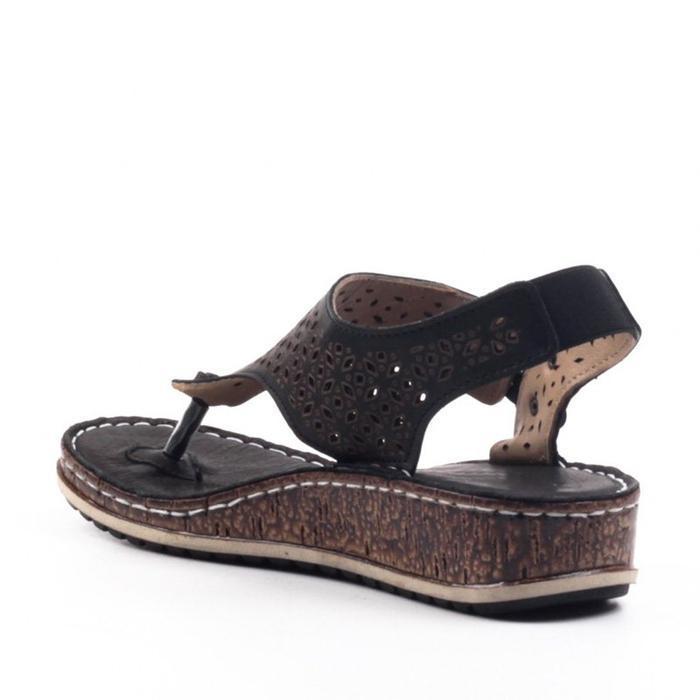 Casual Summer Thong Hollow Out Slingback Wedge Sandals