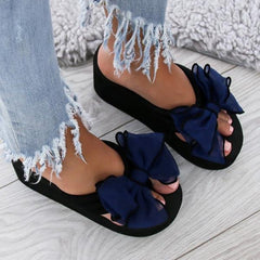 Casual Thick Non-slip Bow Slippers