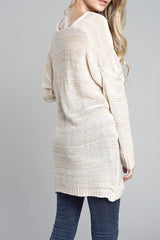 Casual V Neck Front Cross Weekend Sweater