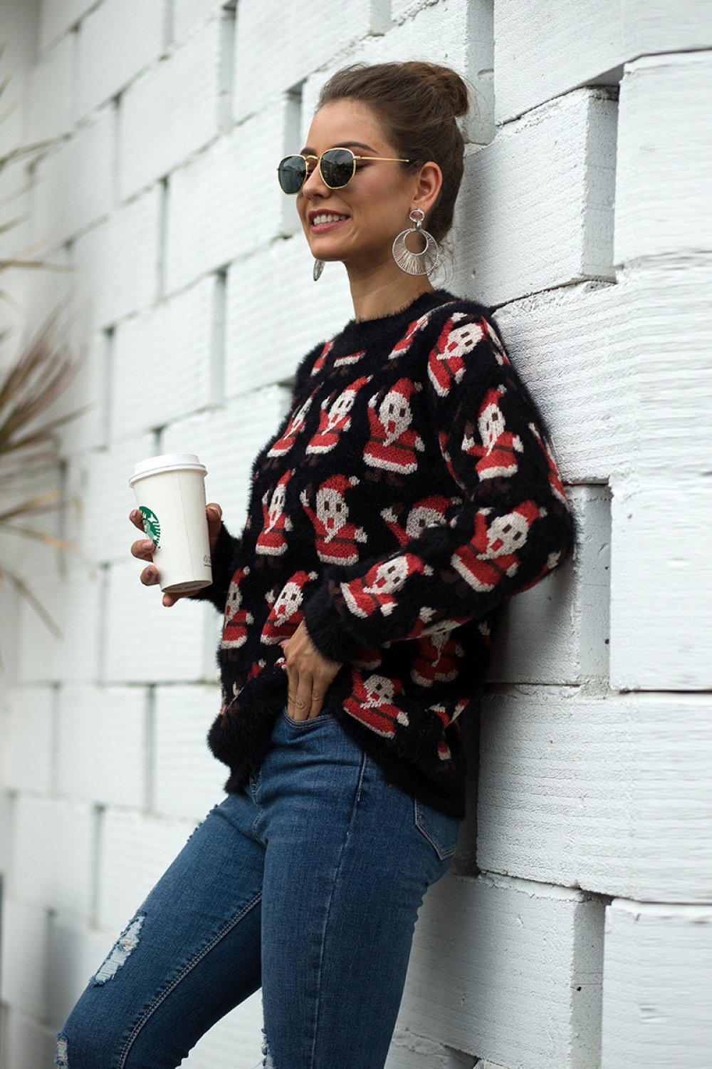 Christmas Santa Claus Plush Pullover