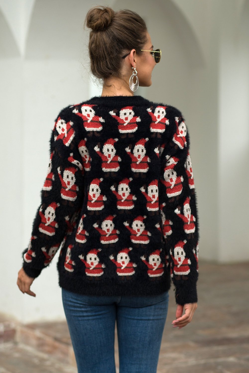 Christmas Santa Claus Plush Pullover