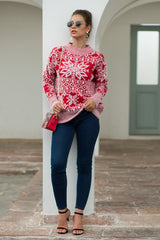 Christmas Snowflake Plush Pullover