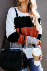Color Block Leisure Sweater