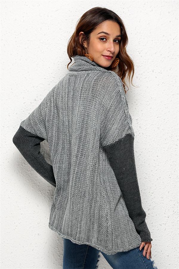 Cozy Turtleneck Pullover Sweater - Black