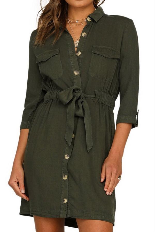 Leopard Print V-neck Loose Dress