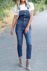 Denim Bib Slim Overall Romper