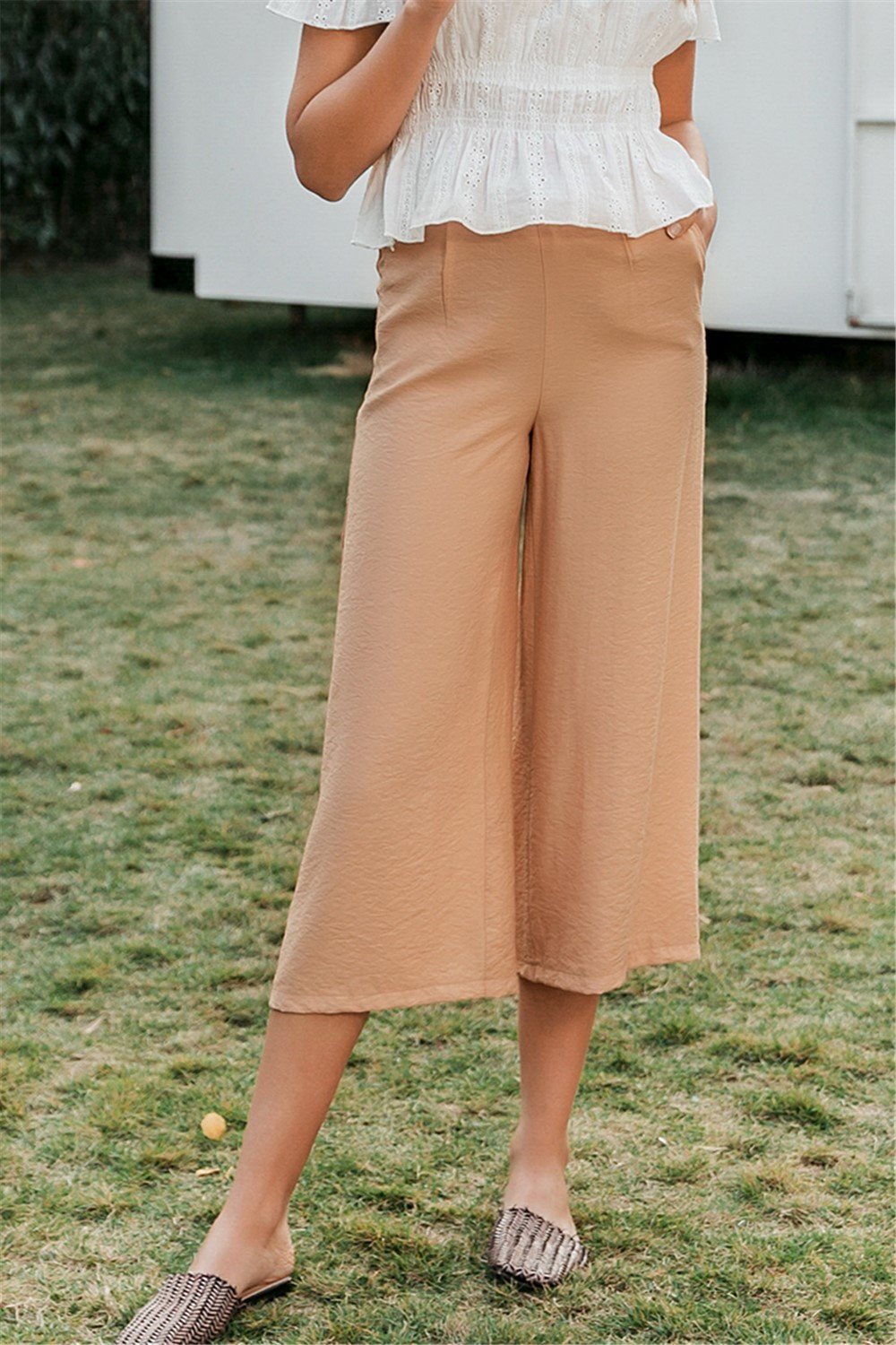 Elegant Bow Tie Wide Leg Pants