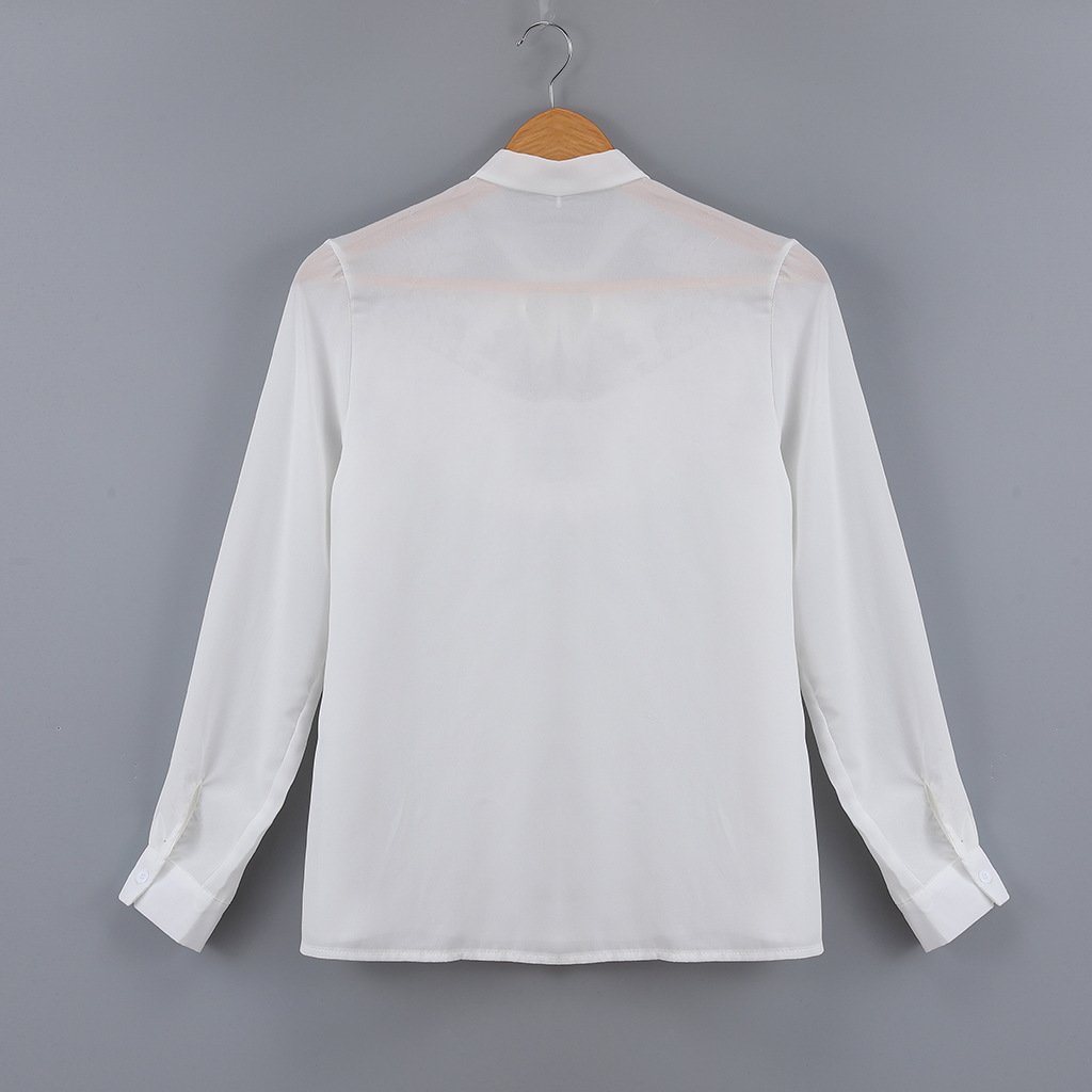 Elegant Lace Up Neck Shirt