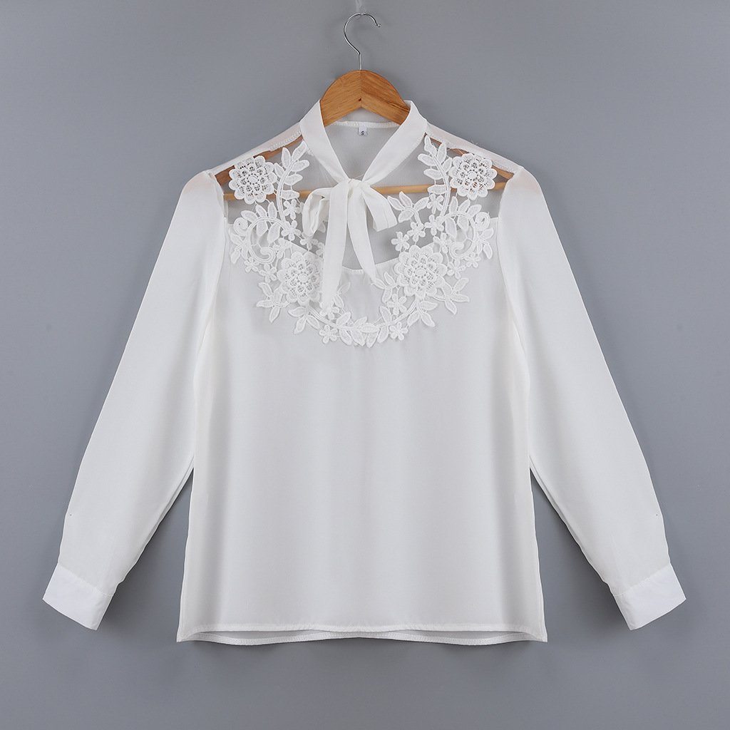 Elegant Lace Up Neck Shirt