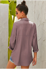 Elegant V Neck Loose Shirt