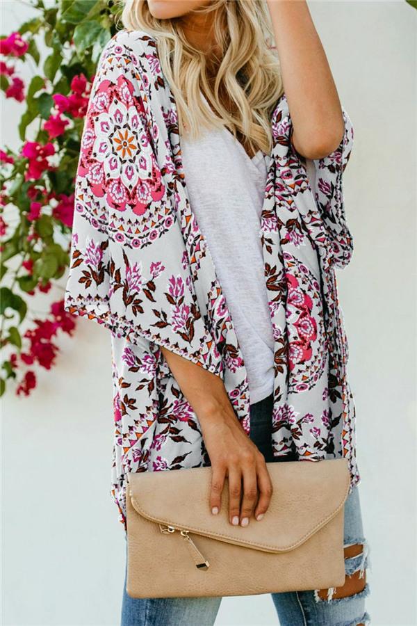 Ethnic Irregular Short Cardigan