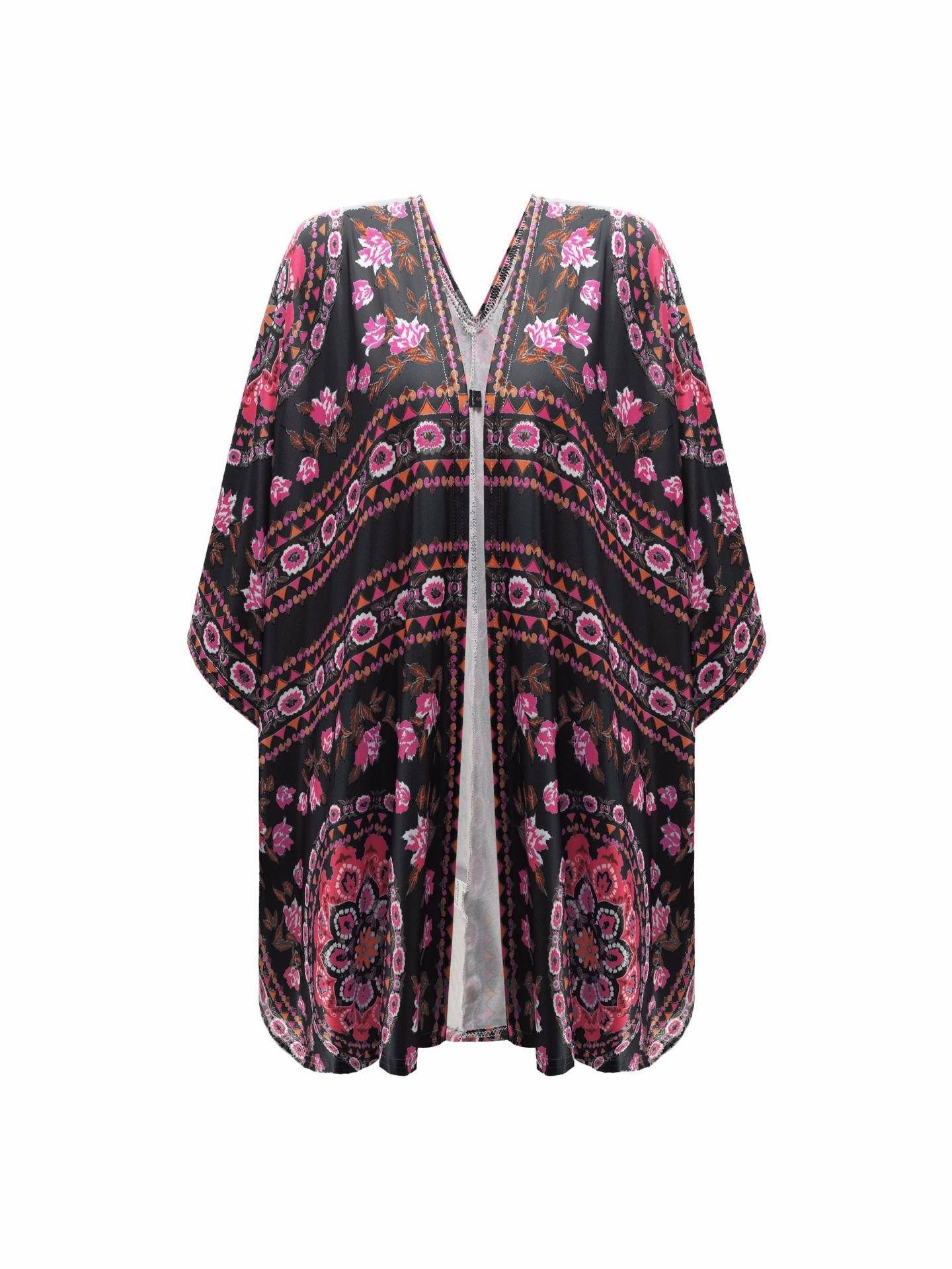 Ethnic Irregular Short Cardigan