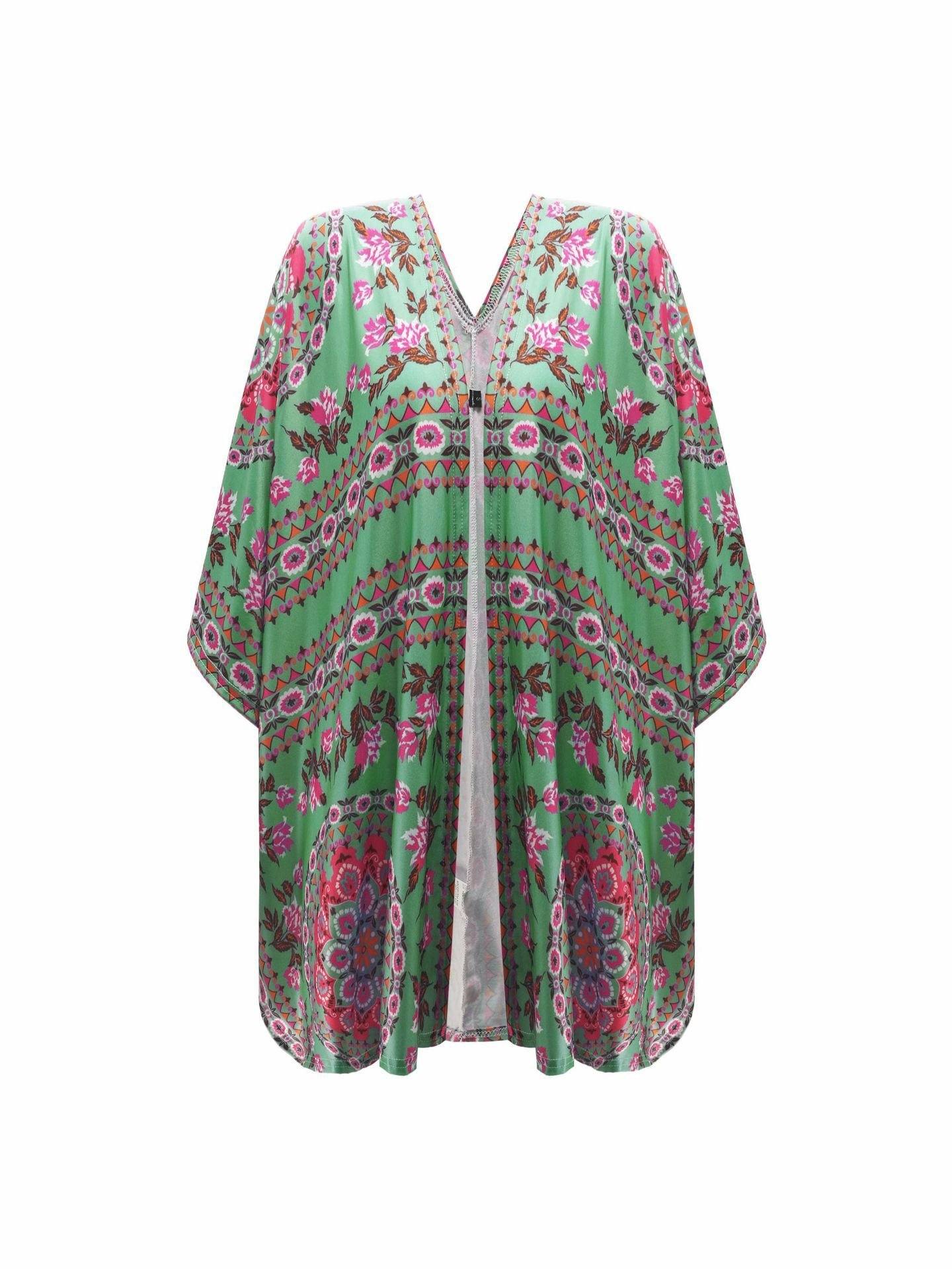 Ethnic Irregular Short Cardigan