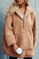 Faux Lambswool Thick Hooded Teddy Coat