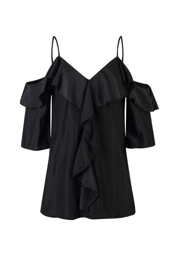 Flounce Halter Design Sling T-shirt