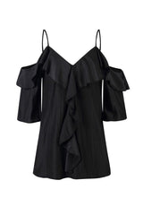 Flounce Halter Design Sling T-shirt