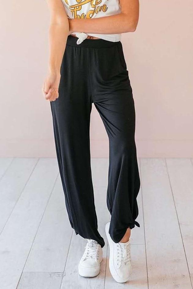 Going Up Wide Leg Zipper Pants