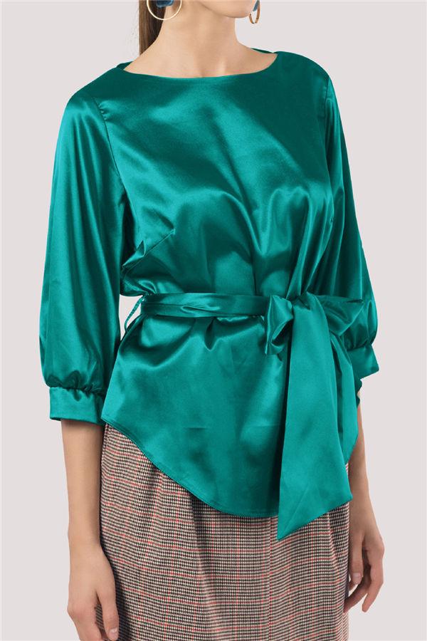 Half Sleeve Belt Top