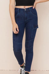 High Elastic Skinny Cargo Jeans