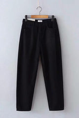 Leisure Zip Fly High-waisted Jeans