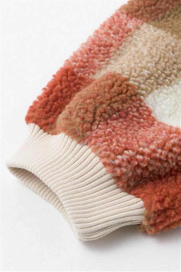 Loose Lambswool Plaid Pullover