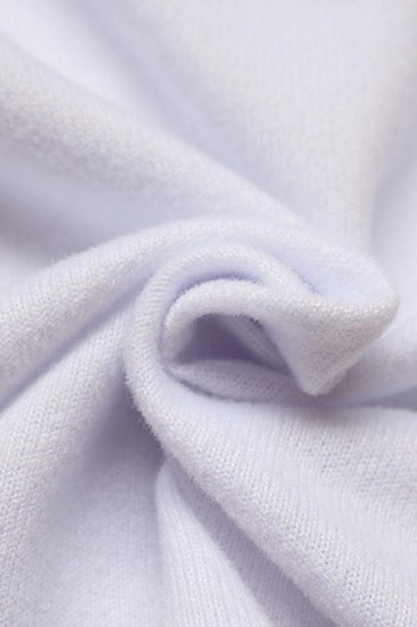 Loose V-collar Plain Long-sleeved T-shirt