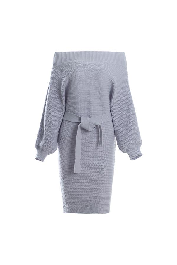 Off The Shoulder Batwing Sleeve Sweater Dress