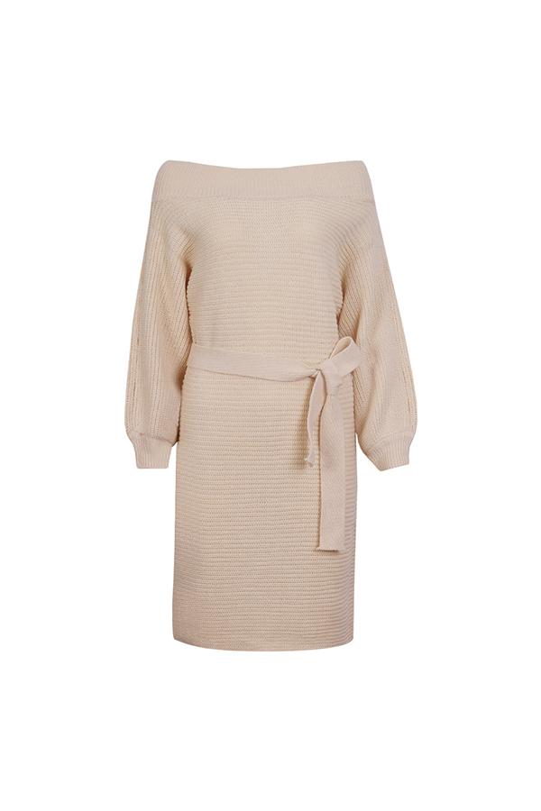 Off The Shoulder Batwing Sleeve Sweater Dress